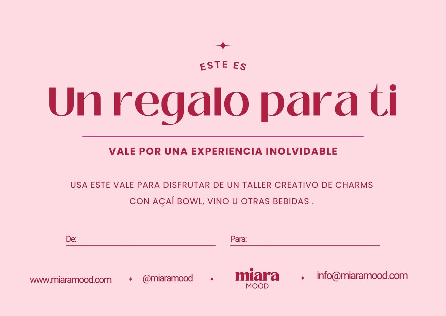 Tarjeta regalo Miara Mood