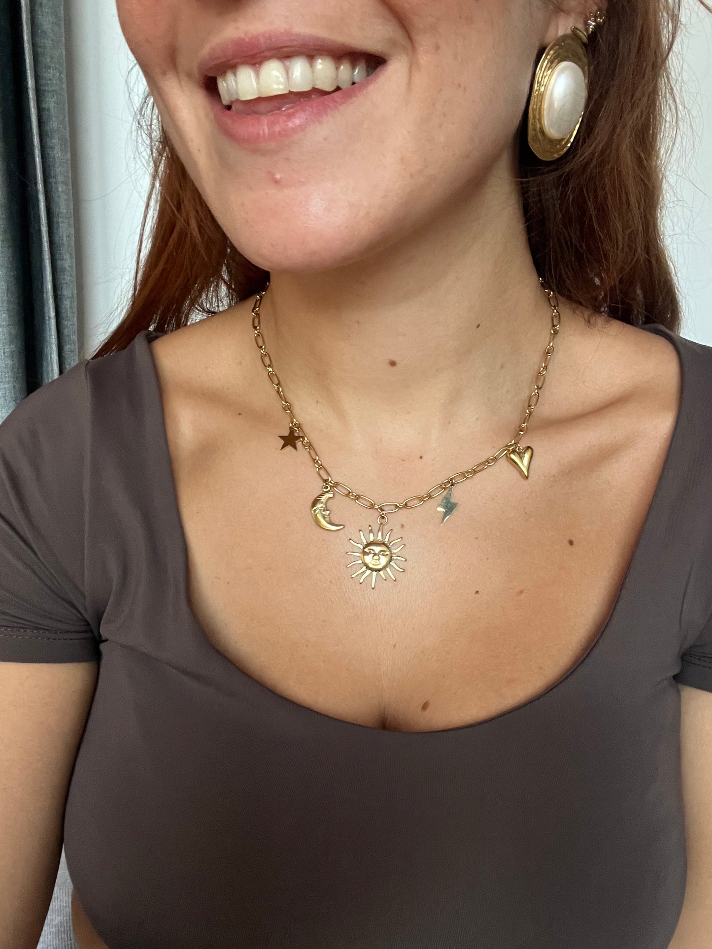 Colgante Charms Sol Luna