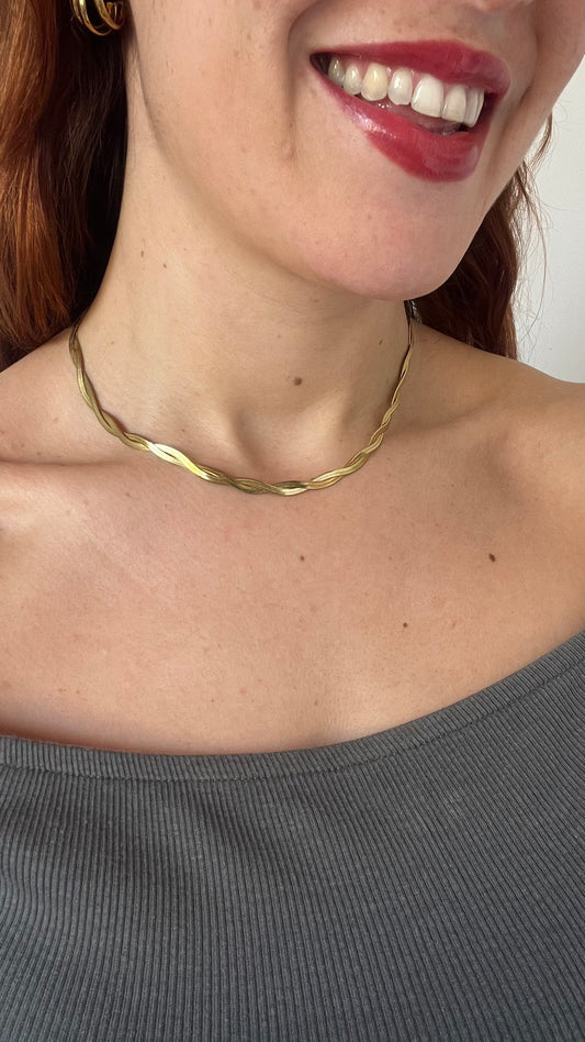 Colgante Cadena Plana Doble