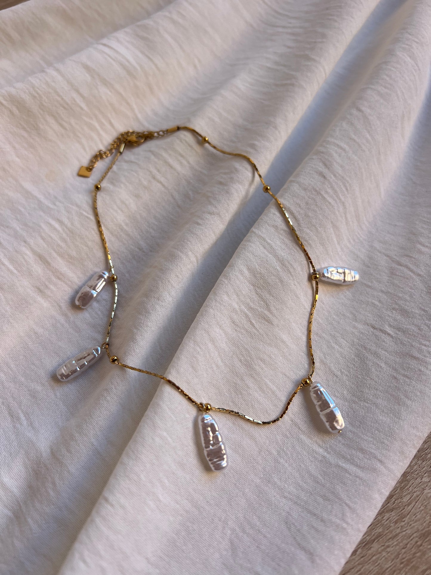 Colgante Celeste Perlas