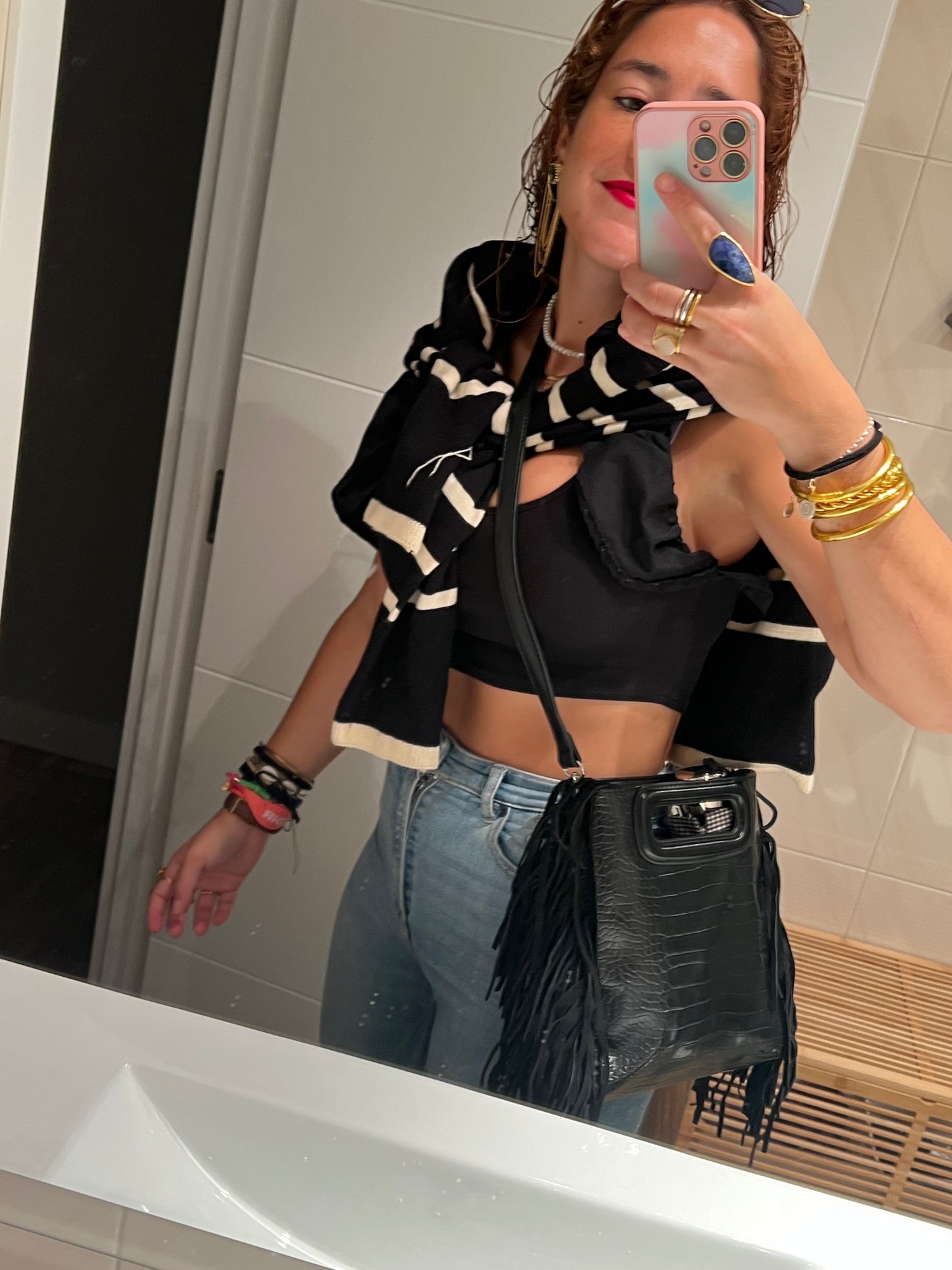 Bolso Flecos relieve